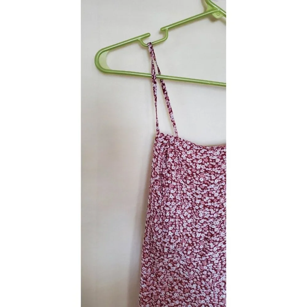 Aeropostale Floral Dress Spaghetti Straps Criss Cross Back Feminine Cottage Core